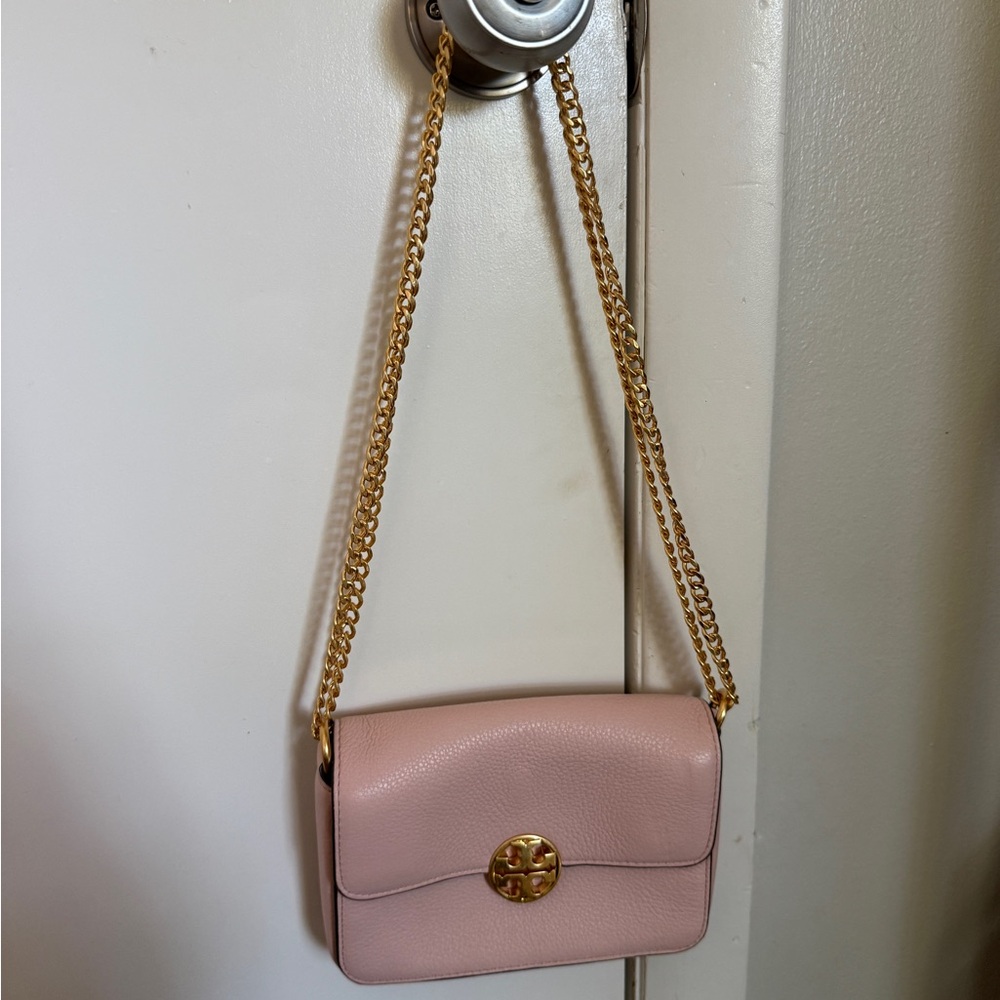 Tory Burch Blush Crossbody Bag with Gold Chain